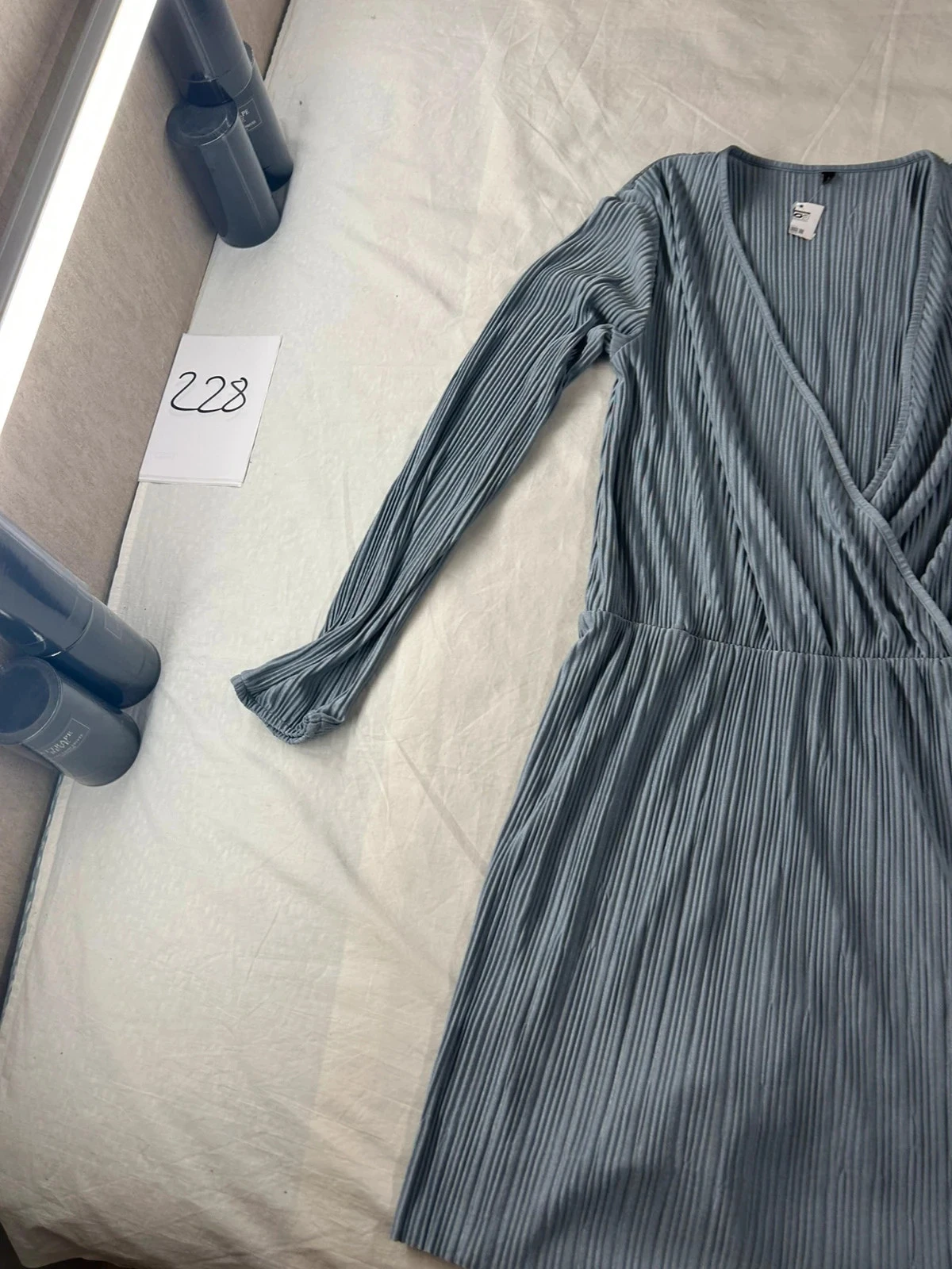 Robe vintage bleu clair taille L – photo 3